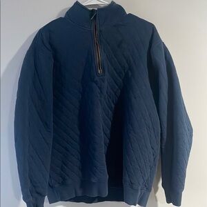 Orvis Size L Quilted Zip Up Sweater